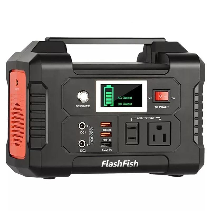 FlashFish Portable Power Station 200W Solar Generator 151WH 40800mAh Power Backup Battery Charger
