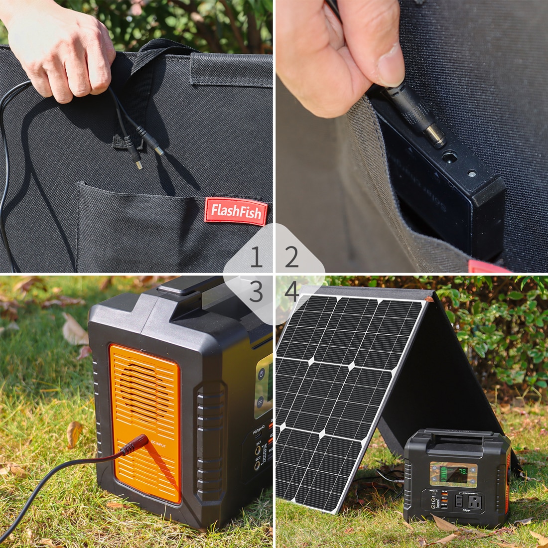 Portable Solar Panel 18V 50W Solar Charger Foldable 5V USB 18V DC Solar Cell For Solar Generator Outdoor Mobile Power Charging