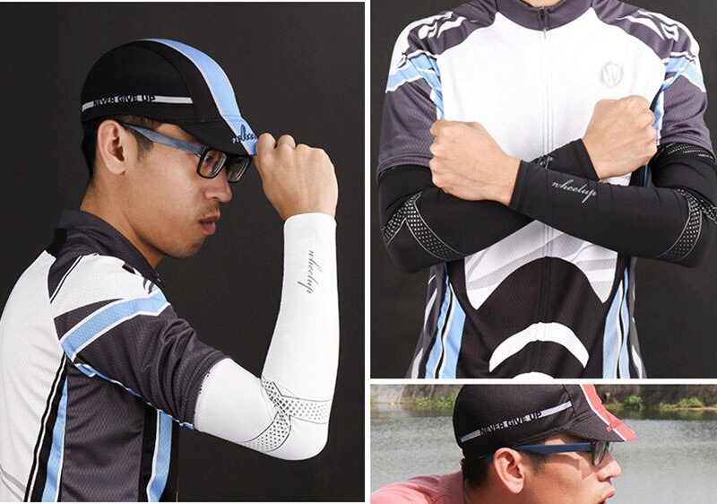 WHEEL UP Sun Protection Cycling Sleeves Men Women Outdoor Sports Arm Sleeves UV Protection Bicycle Sleeves Bike Arm Cover Cuff