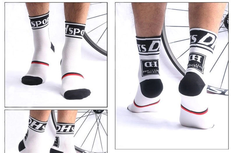 Knee-High Cycling Socks Men Breathable Comfortable Basketball Socks Sweat Deodorant Sports Socks High Elastic Running Socks