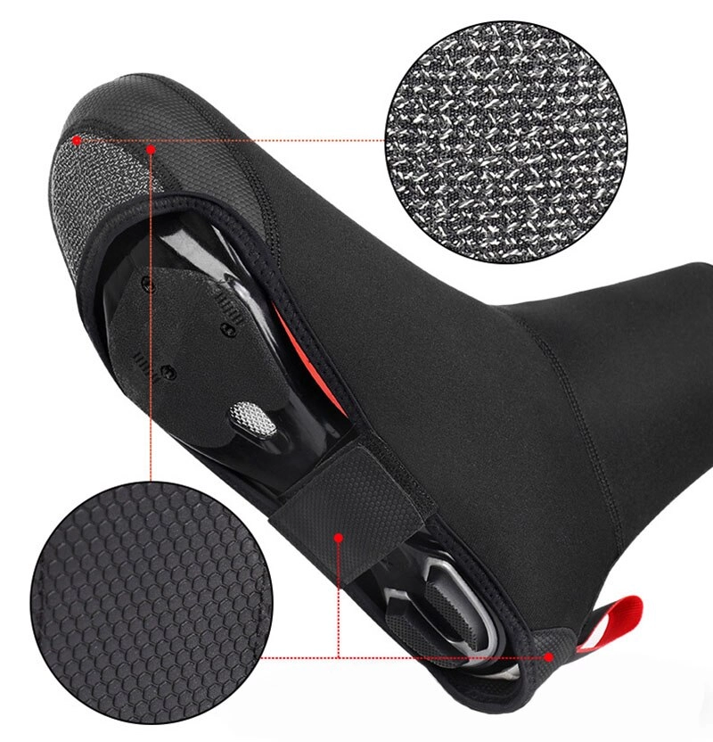 WHEEL UP Winter Waterproof Cycling Shoe Cover Reflective Bike Shoe Covers Cold-proof Warmer Bicycle Overshoes Boot Covers