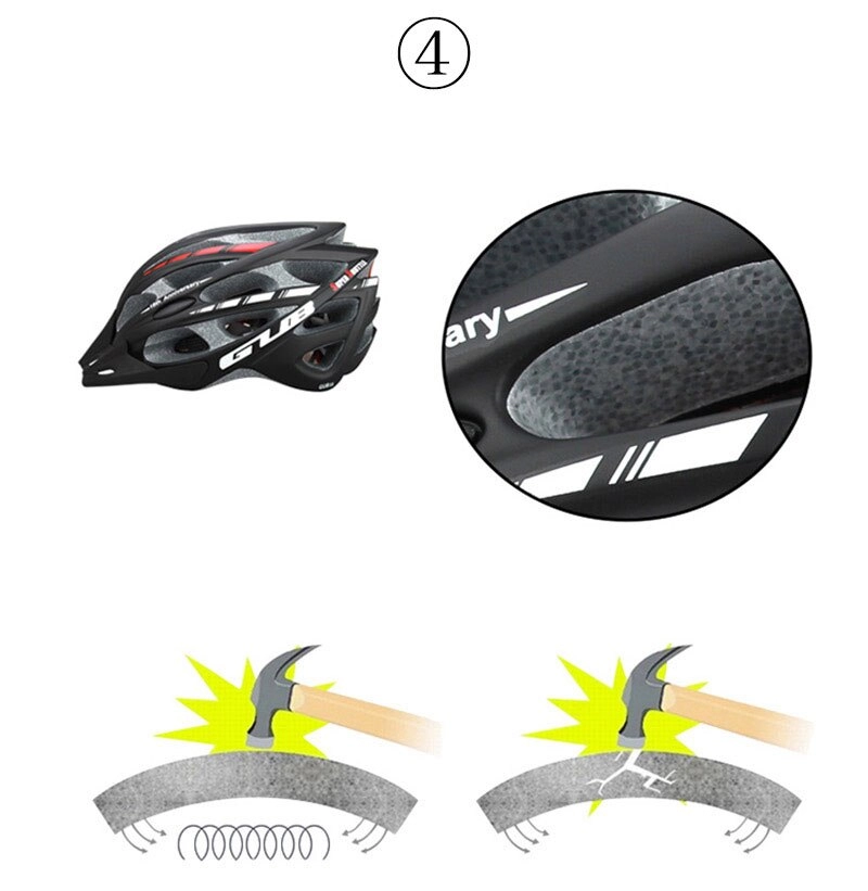 GUB Integrally-molded Helmet Bicycle Helmet Breathable Insect-resistant Mountain Bike Helmet Men Women Road Cycling Helmet