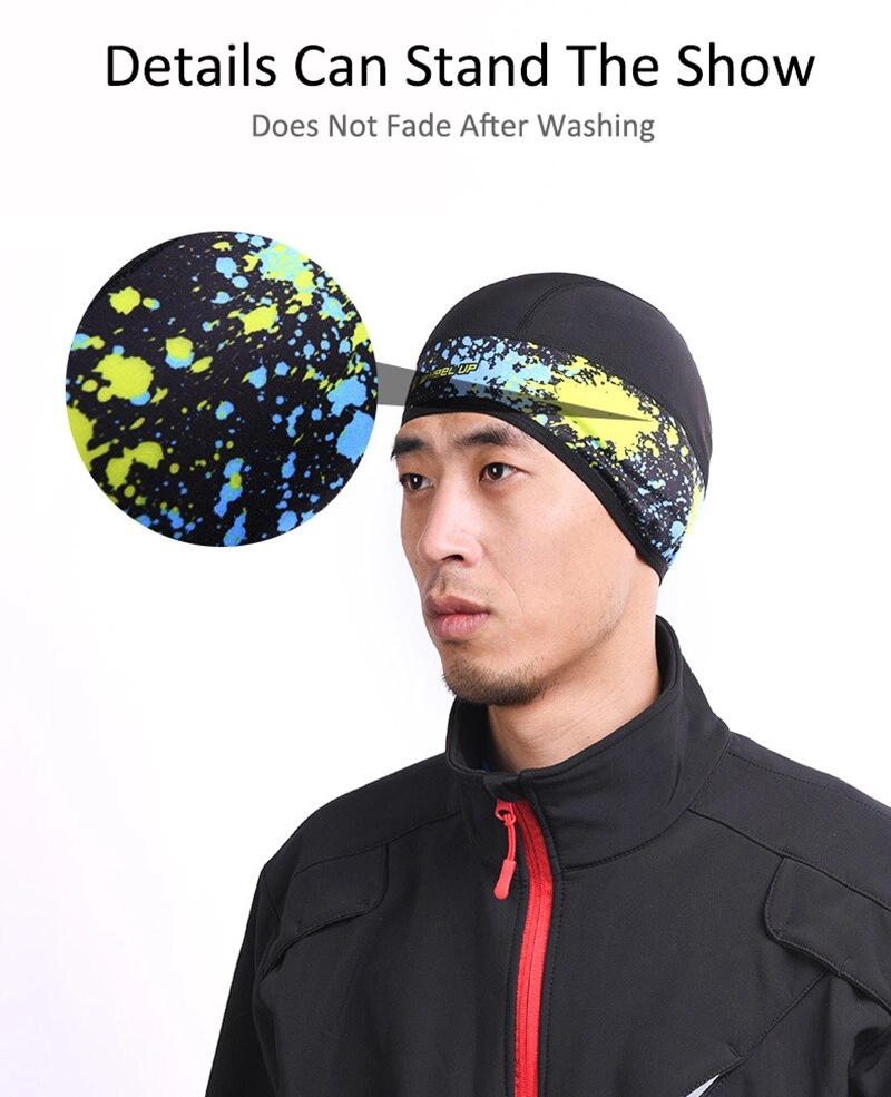 Man Winter Thermal Cycling Cap Fleece Running Skiing Motocycle Riding Head Hat Windproof Bicycle Cap Breathable Bike Headwear