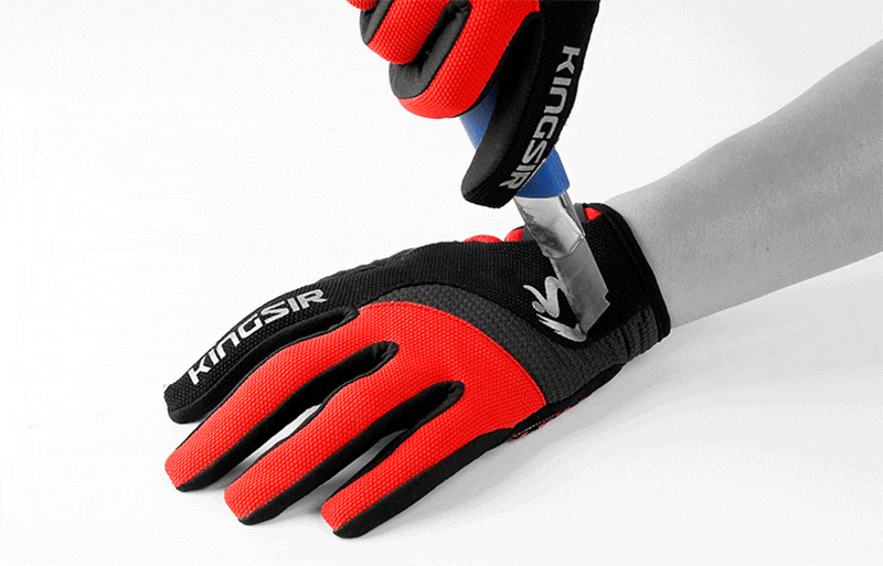 KINGSIR Touch Screen Cycling Gloves Full Finger Autumn Sport Mtb Gloves Shockproof Bicycle Gloves GEL Pad Bike Gloves