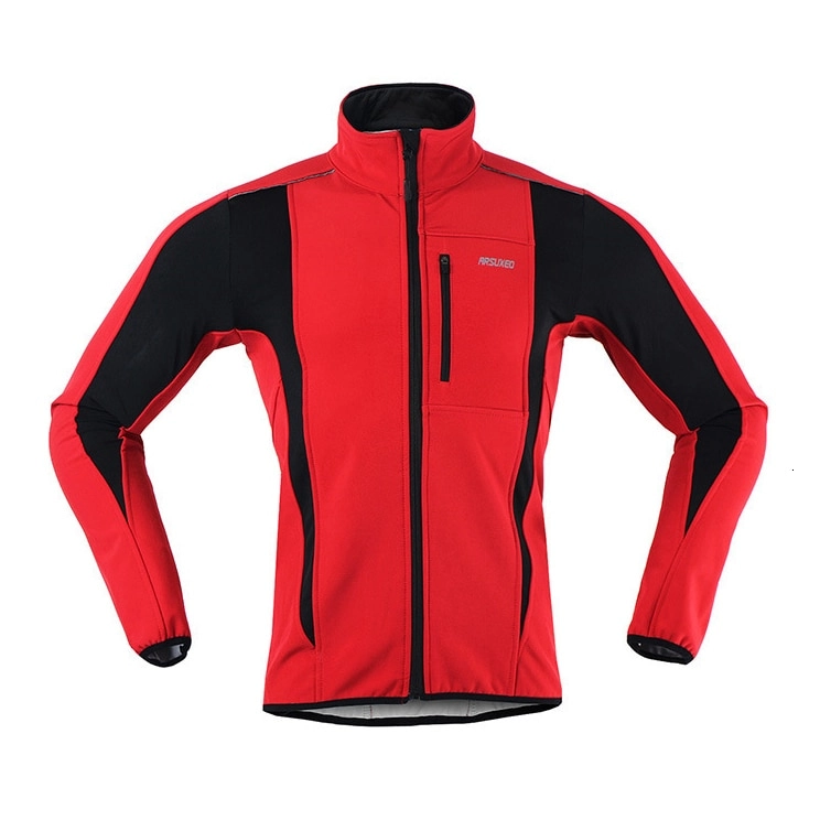 ARSUXEO Thermal Mtb Road Cycling Jacket Winter Night Reflective Warm Bicycle Clothing Windproof Waterproof Men Coat Bike Jersey