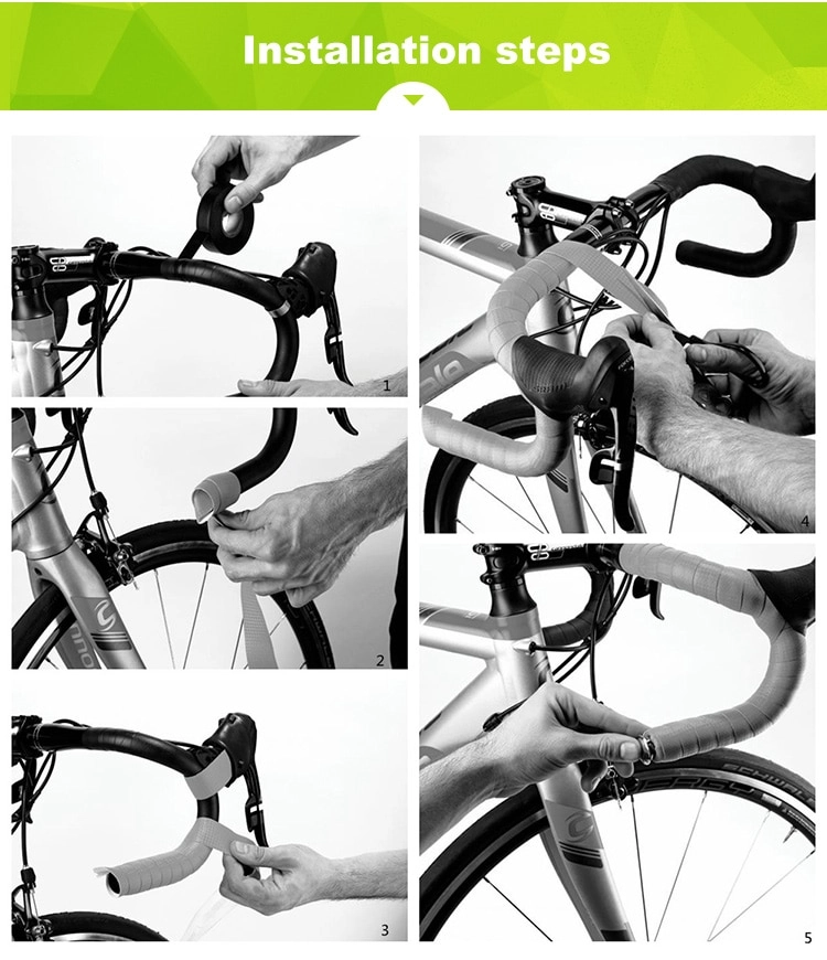 PCycling Bicycle Wood Chips Style Handlebar Tape Belt MTB Road Bike Fixed Gear Cycling Classical Retro Handlebar Tape Wrap 2 Bar