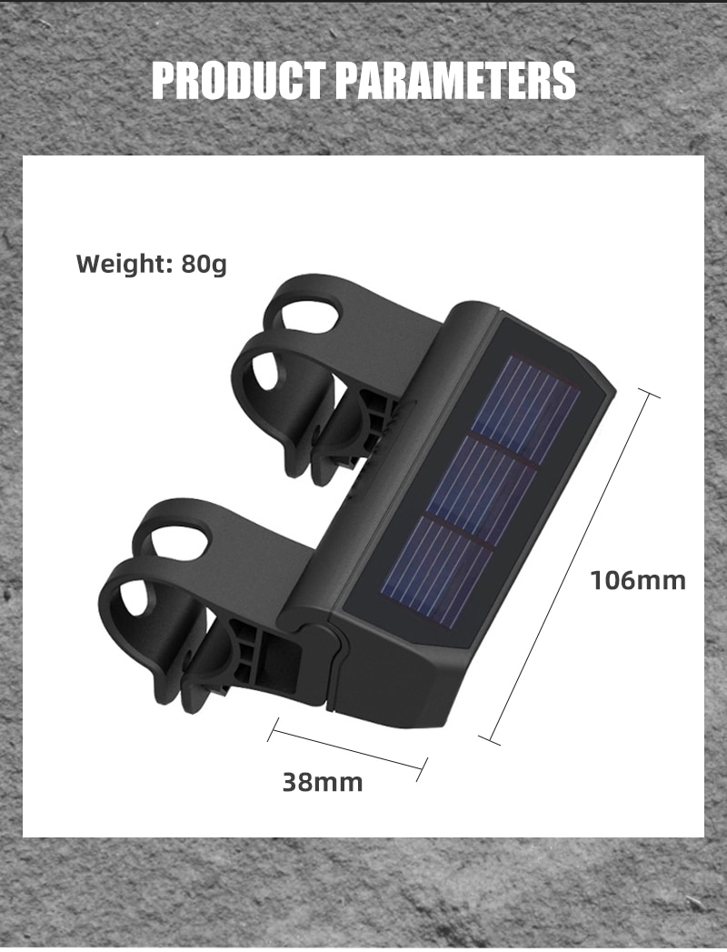 PCycling Bicycle Light Solar Energy Charging IPX6 Waterproof Intelligent Switch MTB Road Bike Headlight Cycling Accessories