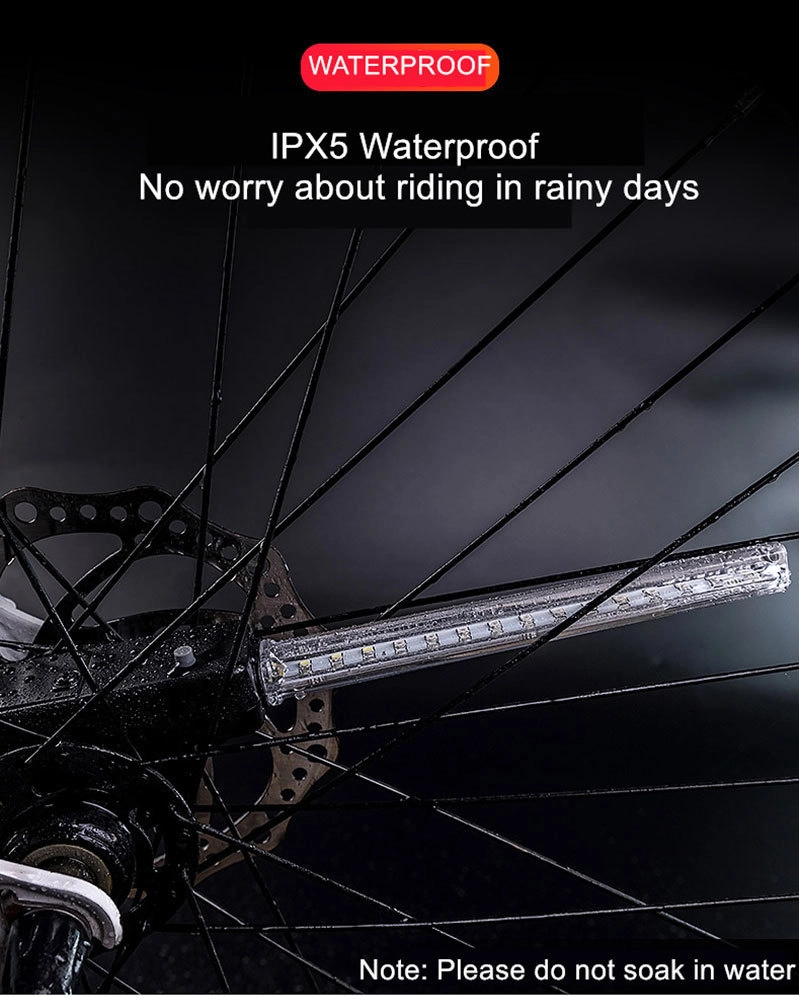 LEADBIKE Waterproof Bicycle Spoke Light 64 LEDs 30 Patterns Double Side Display Cycling Tire Light Bike Hot Wheel Light