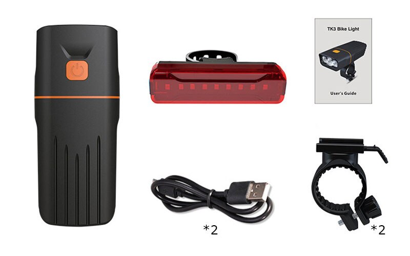 JLETOLI USB Rechargeable Bycicle Light Front Cycling Flashlight Waterproof 360 Degree Rotating Bike Headlight Bike Accessories