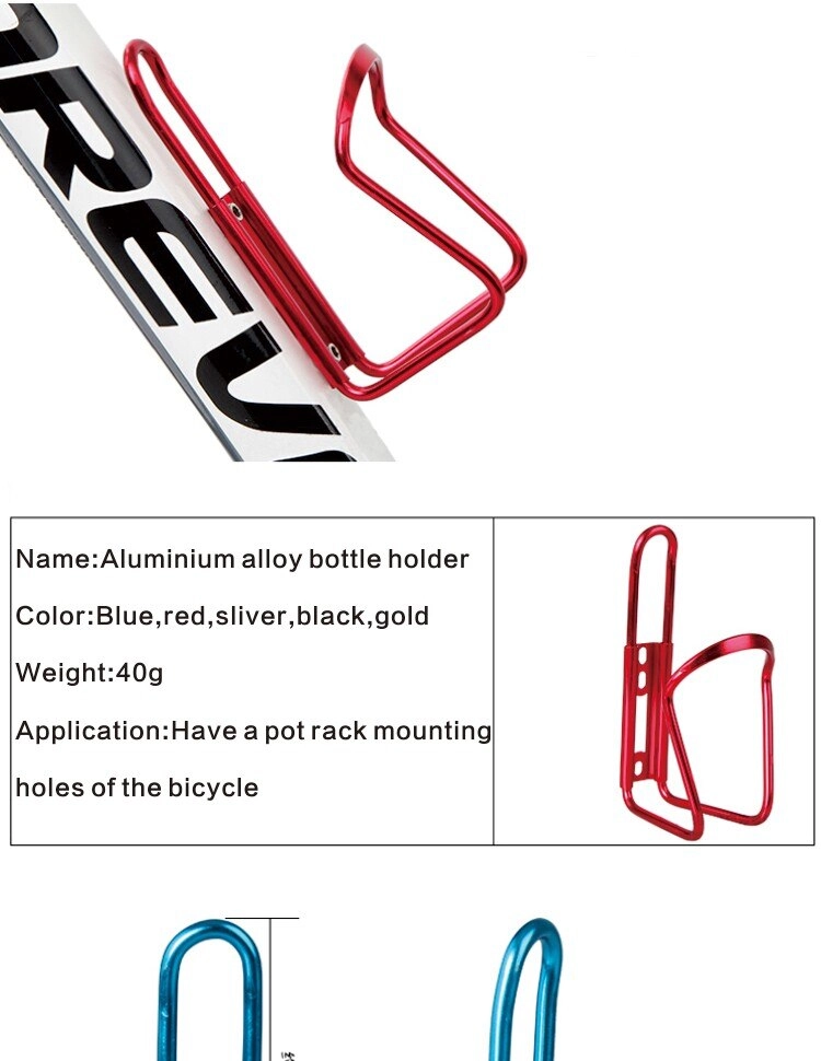 PCycling Bicycle Water Bottle Holder Aluminium Alloy Bike Bottle Holder Rack Cage Accessories for Sports Cycling Riding Racing
