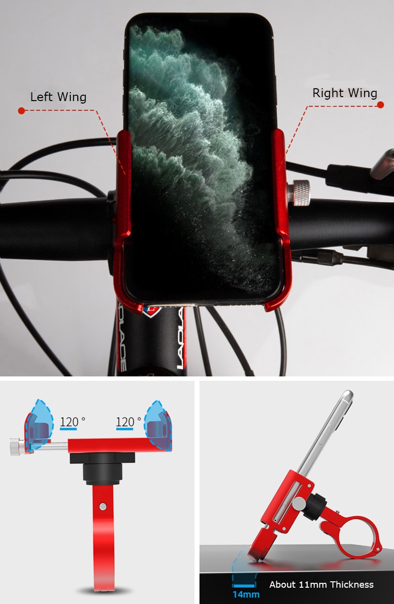 GUB Aluminum Alloy Bike Phone Holder Mtb Accesorios Bicycle Phone Holder Cell Phone Mount for Motorcycle Cycling Phone Holder