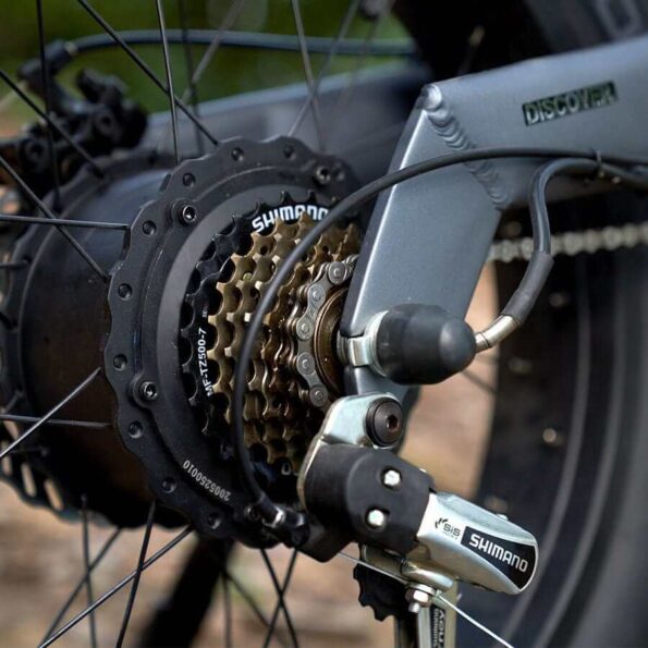 Coswheel T20 Electric Mountain Bike Full Suspension 7 Speed 20×4 inch Fat Tire Electric Bike 45KmH 48V 20Ah 500W Motor eBike – Main (8)