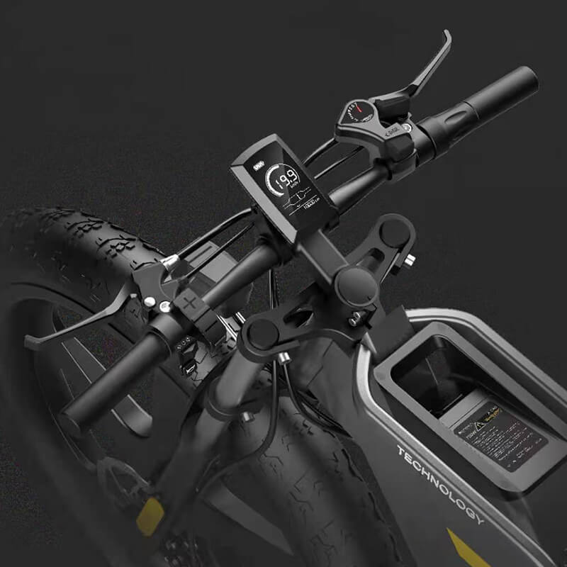 Coswheel T26 Electric Mountain Bike Full Suspension 7 Speed 26*4″ Fat Tire Electric Bike 28MPH 48V 25Ah 750W Motor eBike