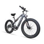 Paselec eBike GS9-Plus eMTB 9 Speed 26×4 inch Fat Tire Mountain Electric Bike 48V 14.5Ah 750W Motor Electric Bicycle_Grey (1)