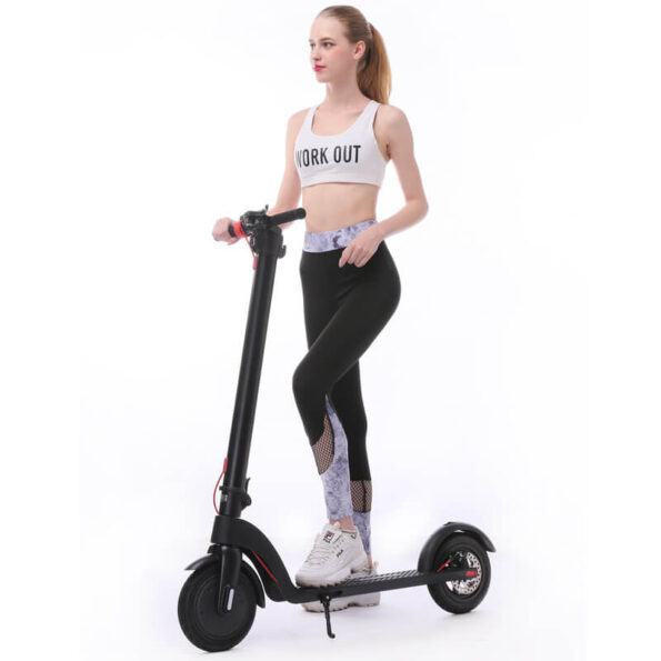 Triple Brakes Portable Escooter 350W 25KM Range 6.4Ah Removable Battery Waterproof Foldable Electric Scooter X7 Main (6)